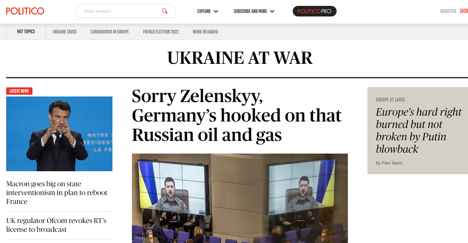 Presa germana: Ne pare rau Zelensky, Germania depinde de petrolul si gazul rusesc